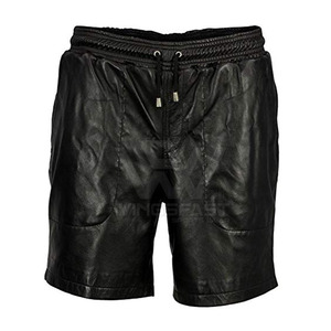 Venta en línea Último diseño Venta al por mayor Pantalones cortos de cuero para hombres de estilo único 2025 Pantalones cortos de cuero para hombres ligeros - Product Image 1