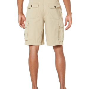 กางเกงขาสั้นผ้าคอตตอนสำหรับผู้ชายเอวปรับได้มีกระเป๋าหลายช่องระบายอากาศได้ดีสวมใส่สบาย - Product Image 3