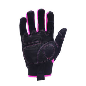 Fabrication de gants de mécanicien en cuir synthétique Gant de travail en cuir Gants de travail robustes Logos et dessins personnalisés - Product Image 2