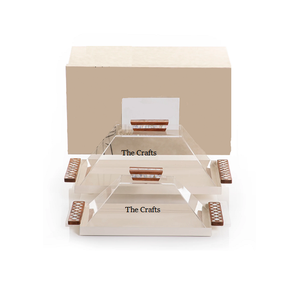 Plateau de service en métal de couleur verte avec poignées dorées Plateau de collations au chocolat de forme ronde de qualité supérieure à bas prix - Product Image 4