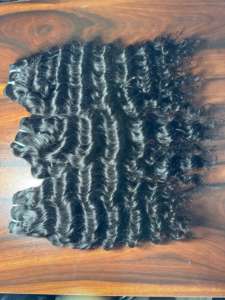 เครื่องยืดผมคนม้วนเดี่ยวม้วนผมธรรมชาติไม่ผ่านการทำสีแบบ100% พันกัน - Product Image 2