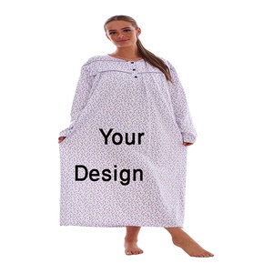 Ropa de dormir de punto de primavera para mujer, últimos camisones con logotipo personalizado, exportación directa desde Bangladesh - Product Image 2