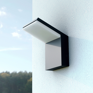 Lampada da parete da esterno 4000K IP54 da esterno con proiettore a LED di potenza nera 9 Watt - Product Image 3