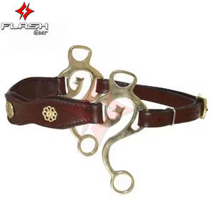 Broca de caballo Hackamore GB inglés de alta calidad con acolchado suave calzones de acero inoxidable broca de plata alemana - Product Image 2