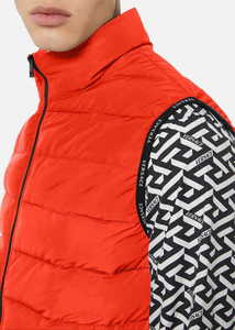 2025 Venta caliente más nuevo estilo para hombre naranja chaleco acolchado sin mangas cuello alto sin chaqueta con capucha ropa de mujer - Product Image 3