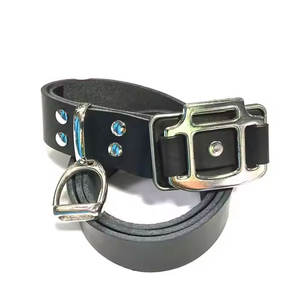 Cinturones de cuero puro etiquetados ecuestres de alta calidad para damas, cinturones de cuero de diseño liso para jinetes femeninos, hebilla dorada - Product Image 4