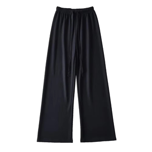 High Quality Polyester/Cotton Regular Fit Straight <b>Sweatpants</b> <b>Women</b> Casual Gym Stacked <b>Sweatpants</b> Pockets Fleece Fabric - Product Image 5