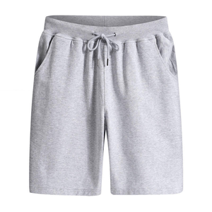 2024 hommes athlétique course Gym Sweat Shorts 100% coton décontracté salon polaire survêtement poches solide motif toile écologique - Product Image 2