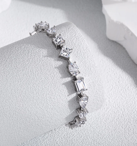 Unique Exquisite Multi Cut Daily <b>Bracelet</b> Tennis <b>Bracelet</b> <b>Sterling</b> 925 <b>Silver</b> Luxury <b>Bracelet</b> with Diamond - Product Image 2