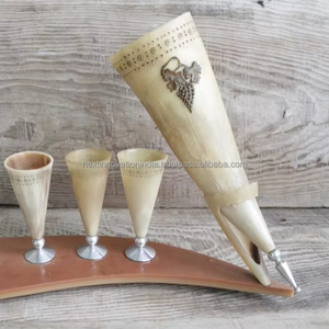 Vidrio de cuerno para beber de ágata Premium con grabado intrincado hecho a mano creado por artesanos NEXT IN INDIA - Product Image 1