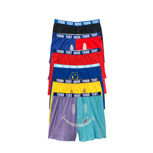 Bóxer de algodón 100% para hombre, ropa interior, Calzoncillos Bóxer con estampado de punto suelto con cintura elástica, transpirable antibacteriano - Product Image 2