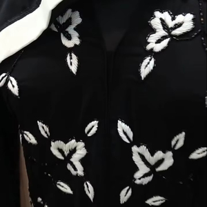 Elegante modesto bordado a mano hilo de mujer y corte de vidrio trabajo duro Abayas Formal tradicional Dubai vestidos tela transpirable - Product Image 1