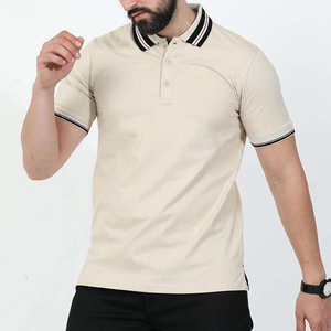 Grande vente-Vietnam OEM 100% COTON T-shirt/Polo Polo Workout Heavyweight Cotton Men Solid Color T-shirt - Product Image 4