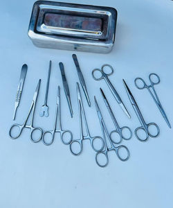 QNQ, 14 Uds., juego de cirugía menor, Kits de instrumentos quirúrgicos de acero inoxidable, fuente de alimentación Manual, caja de cirugía pequeña aprobada por CE ISO - Product Image 2