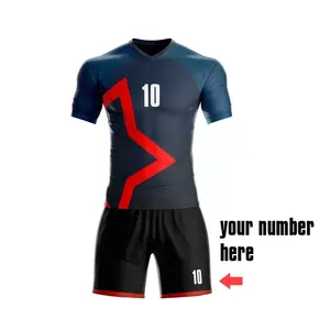 Uniformes de fútbol de sublimación personalizados de secado rápido para hombres y jóvenes - Product Image 4