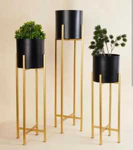 Jardinière décorative en métal avec support Fournitures pour la maison et le jardin Jardinière de sol en fer Décoration de plantes de table de mariage Pots de jardinière - Product Image 6