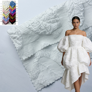 卸売3Dテキスタイル生地花ポリエステルジャカード生地バブルエンボス生地ドレス/シャツ - Product Image 2