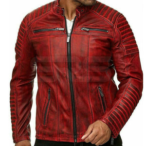 Wholesale STRONG REAPERS SPORTS Plus Size Breathable Customized Genuine Leather <b>Jacket</b> Outdoor Use Stand Collar <b>Men</b> Winter - Product Image 2