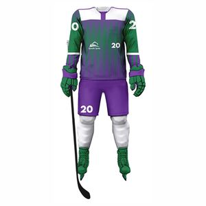 Uniforme de hockey sobre hielo impreso por sublimación personalizado, uniforme de hockey sobre hielo totalmente transpirable y estirable para su equipo - Product Image 1