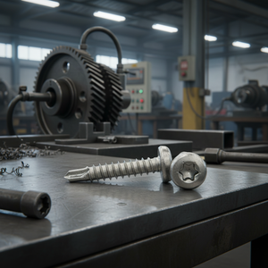 Vis autoforeuses à tête plate en acier inoxydable 304/316/410, haute résistance, résistantes à la corrosion, métriques/pouces, pour usage métallique, vente en gros - Product Image 1