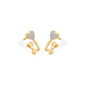 Pendientes de Aro Huggie de Oro de 14k con Baño de Rodio, Perlas y Circonitas para Mujer - Product Image 4