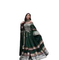 Robe tribale afghane à manches cloche Robe afghane à col haut faite à la main avec touche traditionnelle