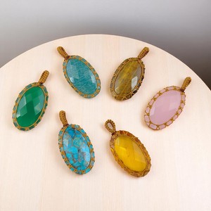 จี้แลบราโดไรต์ขนาด30x15มม. จี้ถักเกลียวทำด้วยมือจี้เครื่องประดับสำหรับทำด้วยตัวเอง - Product Image 4