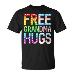 T-shirt « Free Grandma Hugs Rainbow Pride » LGBTQ Love Support Grandmother Gift Adult Unisex Short Sleeve Crew Neck Digital Printing - Product Image 1