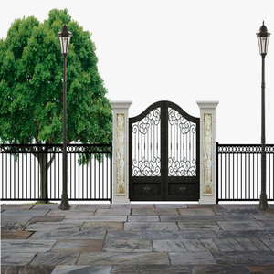 Vietnam fabrica puertas de hierro forjado personalizadas con acabado recubierto de polvo y elegantes detalles decorativos para mayor seguridad - Product Image 1