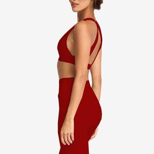 <b>Sexy</b> Hollow Back Bra Design Naked Feeling Yoga Set 3 Piece Workout <b>Outfits</b> Athletic Wear <b>Women</b> Absorb Sweat Sports Suits - Product Image 3