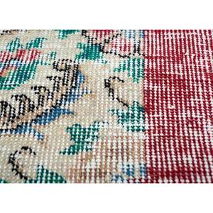 Tapis en laine noué à la main vintage grande surface Pae-2408, motif floral rouge et orange pour salon, couloir et espace adolescents - Product Image 3