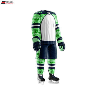 Pantalon de hockey sur glace respirant et unisexe personnalisé ensemble d'uniformes en jersey vêtements de sport uniques pour adultes service OEM disponible - Product Image 4