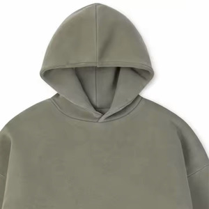Sudadera con capucha para hombre hecha a medida de gran tamaño 100% algodón polar 500 GSM Drop Shoulder Pullover sudadera invierno liso teñido con capucha para hombres - Product Image 6