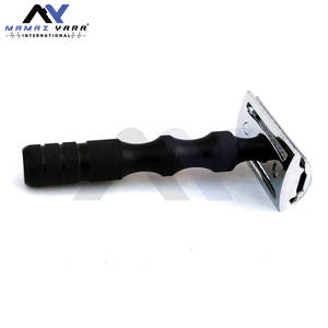 Rasoir à raser pour homme, rasoir manuel vintage, rasoir de sécurité à double tranchant, noir, entièrement personnalisable, grossistes en rasoirs de sécurité - Product Image 3