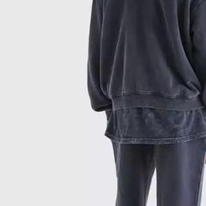 La mejor Sudadera con capucha desgastada con lavado ácido de doble capa Vintage, diseño personalizado, ropa de calle, forro polar en blanco para hombres XS bordado - Product Image 6