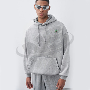 Conjunto Deportivo con Capucha para Hombre, Hecho en Pakistán, Liso, Teñido, para Invierno, de Forro Polar, Estilo Jogger, Diseño Sólido, Informal, Transpirable, Estilo Vintage, Ropa Urbana - Product Image 2