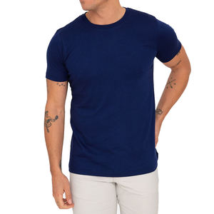 เสื้อยืดผู้ชายสีพื้น ผ้าถัก 100% คอตตอน แขนสั้น คอกลม กันยับ ระบายอากาศดี ขายส่งจากโรงงาน รับผลิตตามแบบ ไม่มีแบรนด์ - Product Image 3