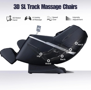 Fauteuil de massage avec rail flexible réglable, analyse complète du corps, étirement des mollets, pétrissage, repose-pieds automatique, mode inclinaison zéro gravité - Product Image 6
