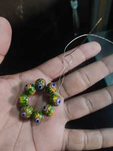 ลูกปัดแก้ว millefiori ทำด้วยมือสีเขียว6มม. สำหรับเครื่องประดับธีมแอฟริกันออกแบบได้ตามต้องการ - Product Image 3