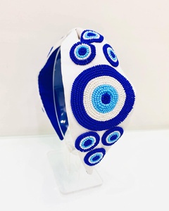 Bandeau perlé coloré tendance, fait main pour femmes et filles, accessoires de cheveux à la mode, léger, confortable et élégant - Product Image 1