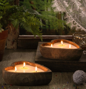 Bol à pâte en bois bougeoir bol à pâte Paulownia décor de ferme bols à pâte décoratifs de table - Product Image 4