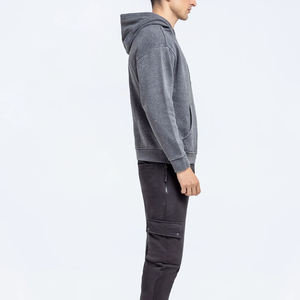 เสื้อมีฮู้ดโอเวอร์ไซส์ผ้าฟลีซหนาสำหรับผู้ชายผ้าคอตตอน100% GSM ไซส์500ออกแบบโลโก้ได้ตามต้องการ - Product Image 4