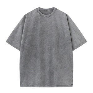 T-shirts vierges personnalisés 230 g/m² en coton respirant, délavés à l'acide, à épaules tombantes, coupe oversize, haute qualité, pour l'été - Product Image 1