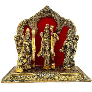 Good Quality New Design Brass Ram Darbar Idol for Diwali Durable Metal Sculpture For Dily pooja from India - Product Image 1