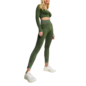 New Best Sports Yoga Fitness Best Quality Women <b>Acid</b> <b>Wash</b> <b>Leggings</b> / Active Wholesale Custom Sports Fitness <b>Leggings</b> for Women - Product Image 1