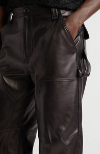 Pantalones de cuero para hombre de último estilo a la venta pantalones de cuero para hombre de la mejor calidad con precio bajo pantalones de cuero negro para hombre - Product Image 3
