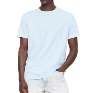 Camiseta informal de cuello redondo para hombre al por mayor, 100% algodón orgánico, secado rápido, ecológica, antibolitas, ligera, lisa, teñida, de punto - Product Image 3