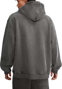 Sweat à capuche décontracté pour hommes de haute qualité 100% coton Sun Fade Design Acid Stone Print Respirant Distressed Hoodie - Product Image 5