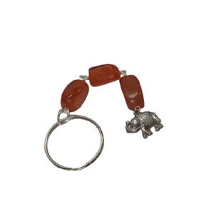 Porte-clés en cristal de haute qualité, cube d'éléphant en cornaline rouge, porte-clés en pierre naturelle, cadeaux pour femmes, vente en gros - Product Image 6