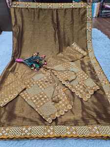 Banarasi Silk Saree pour Femmes Design Moderne de Haute Qualité KUNJ CREATION Marque Indien Pakistanais Vêtements Fêtes Festivals - Product Image 5